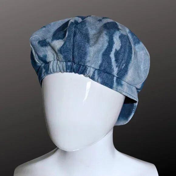 FREE SHIPPING!! One of a Kind Hand Reverse Dyed 8 Panel Newsboy Hat - Picture 3 of 5